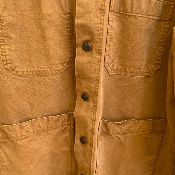 Madewell Men's Garment Dyed Canvas Chore Coat Amber Color Size Medium - Picture 4 of 10